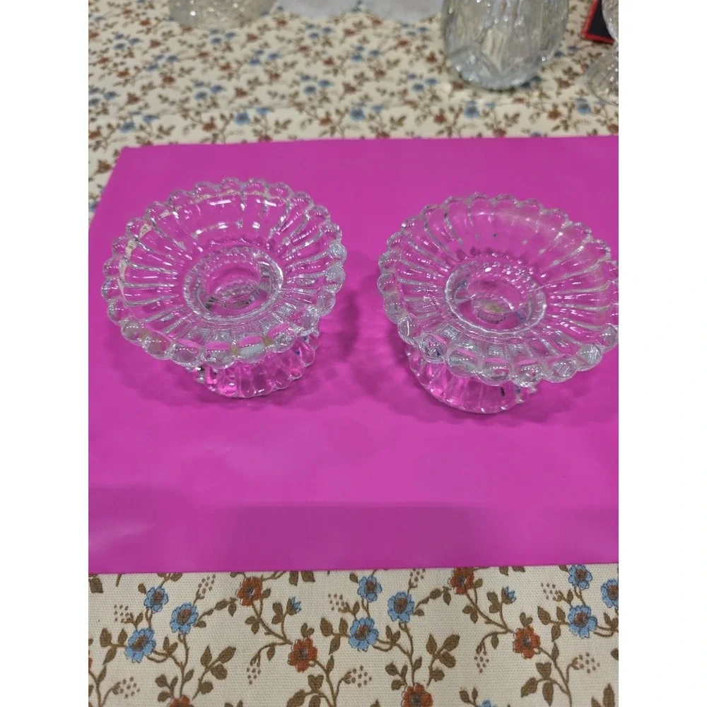 Glass Candle Holders Set Assorted Styles Vases Votive Holders Decor MCM